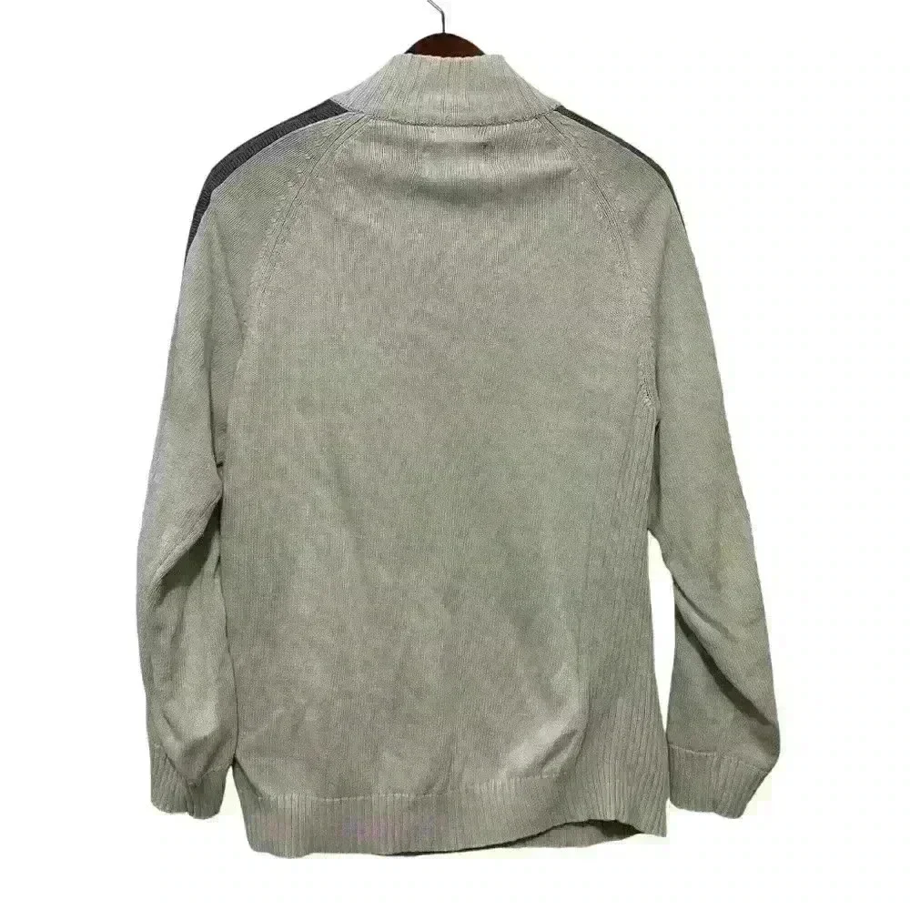 American Rag 1/4 Quarter Zip Knit Sweater Men's L Long Sleeve Light Tan